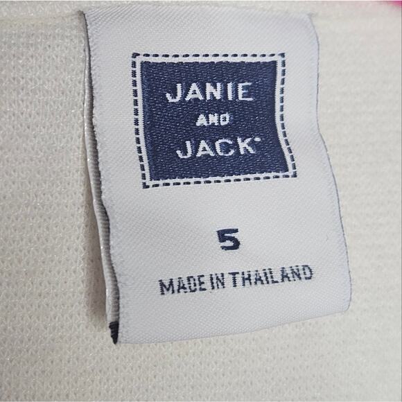 Janie and Jack Monochromatic Black & White Mod Bow Dress, size 5 - Picture 4 of 4